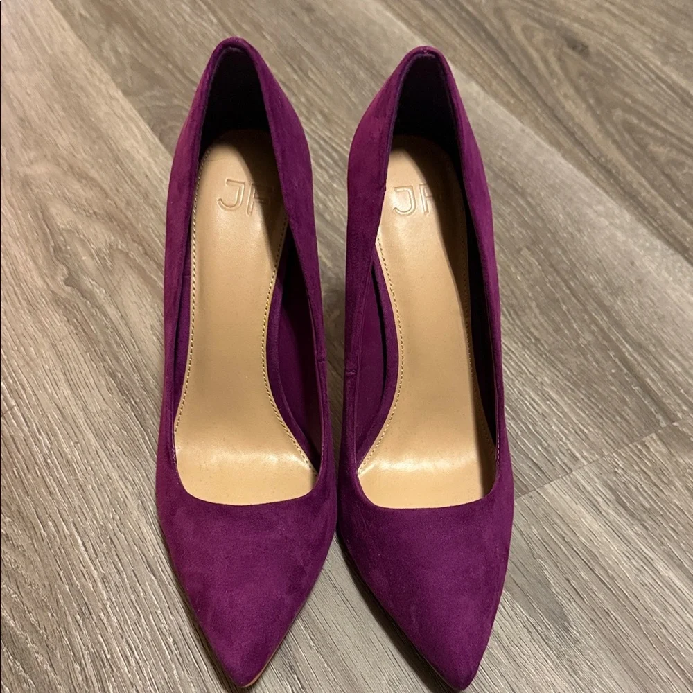 JustFab Plum Stiletto Heels - Picture 2 of 4